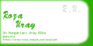 roza uray business card