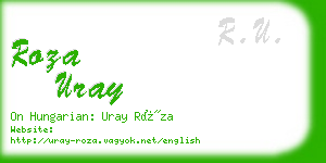 roza uray business card